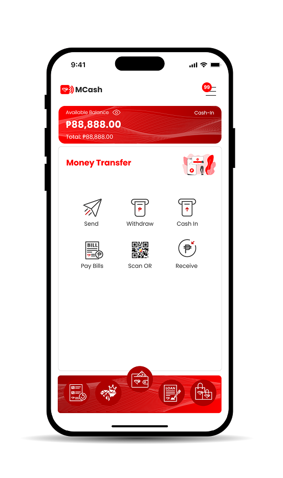 MCash App on iPhone