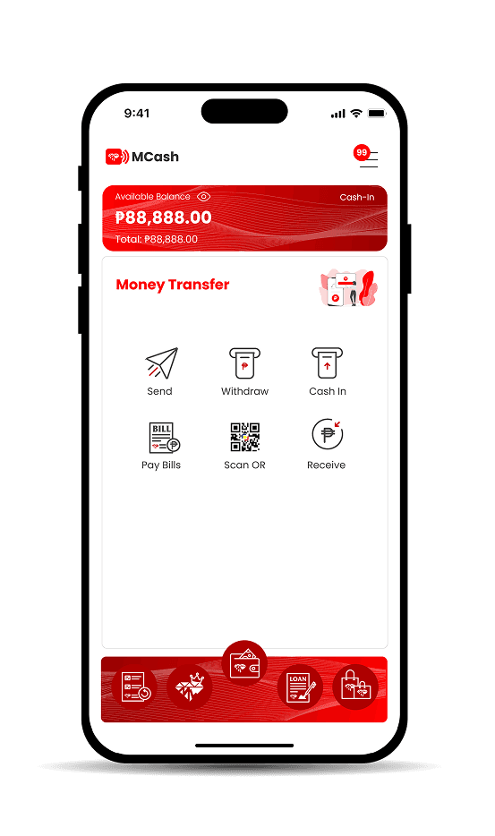 MCash App on iPhone